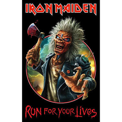IRON MAIDEN run for your lives Premium fabric poster