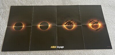 ABBA Voyage Fold Out CD Poster Signed By Frida Anni-Frid Lyngstad & Message