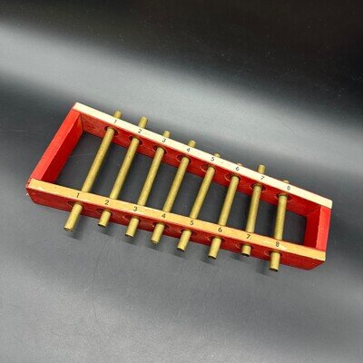 Vintage Zellophone Red Gold Xylophone Musical Instrument Wood Brass Metal READ
