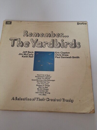 THE YARDBIRDS - REMEMBER... VG+/EX- VINYL LP / FIRST PRESSING / STARLINE (47