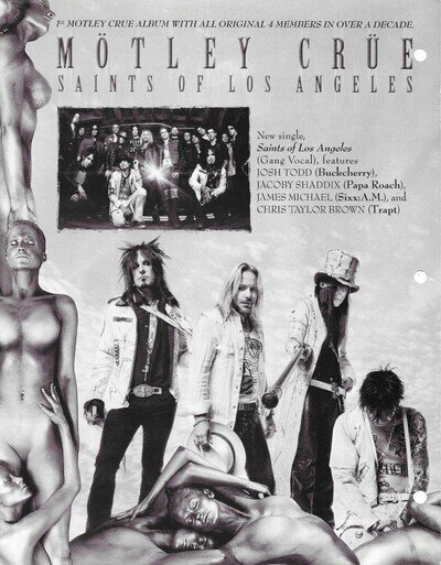 MOTLEY CRUE Rare VINTAGE 2008 PROMO TRADE AD Poster for Saints CD MINT 8.5x11 s