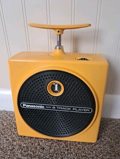 Vintage Yellow Panasonic RQ-830S TNT Handle 8 Track Player 1970’s Works T