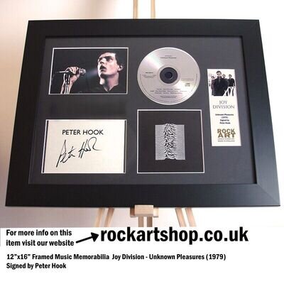 Joy Division SIGNED PETER HOOK Unknown Pleasures AUTOGRAPHED PUNK Manchester