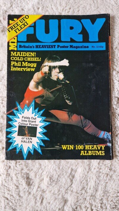 Metal Fury Magazine Pullout Poster David Lee Roth Rare Van Halen