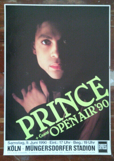 PRINCE - 'NUDE TOUR' - ORIGINAL CONCERT POSTER COLOGNE, JUNE 9TH 1990