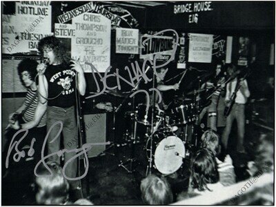 IRON MAIDEN Photo DENNIS WILCOCK & BOB SAWYER Sanctuary Prowler Autograph SIGNED