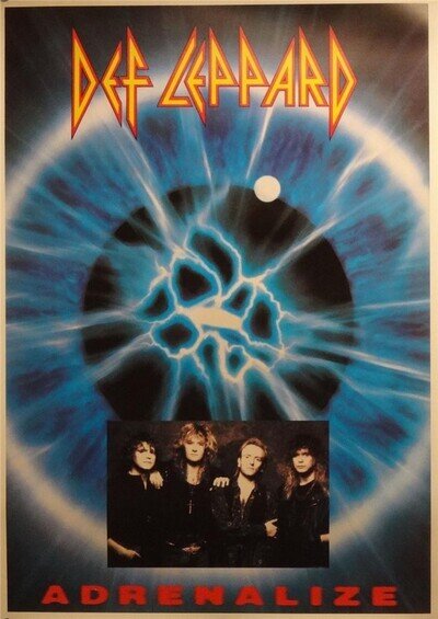 Def Leppard : Adrenalize : Ultra rare original 1992 promo poster