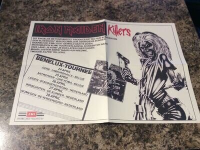 IRON MAIDEN KILLERS TOUR 1981 COLOURED POSTER