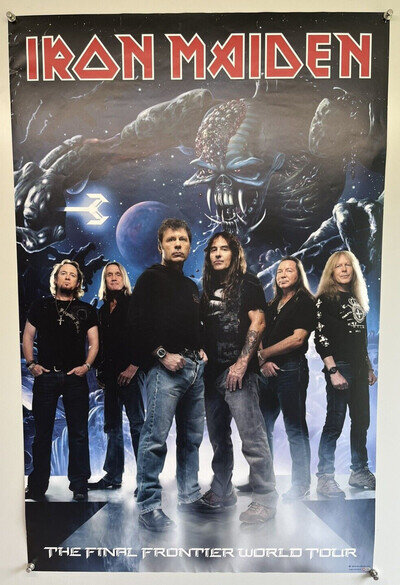 Iron Maiden Poster Bruce Dickinson Original The Final Frontier World tour 2010