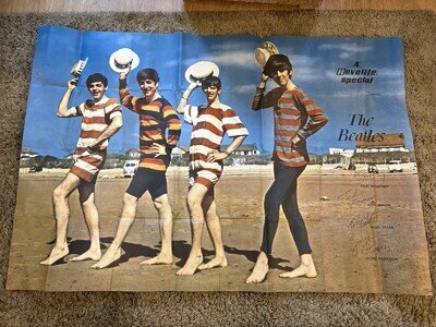 BEATLES huge 58"x39" original 1963 Vintage Poster from Reveille Magazine