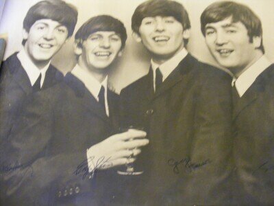 Original Beatles U.K. 1963 TV Times “Signed” Glossy Publicity Poster