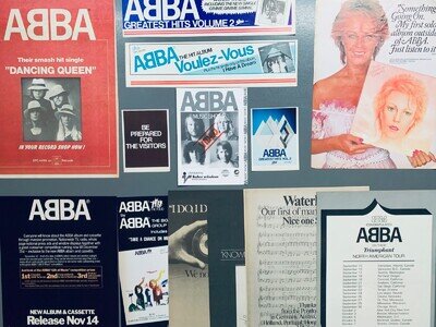 ABBA original 1976 - 1982 PRINT ADVERT LOT