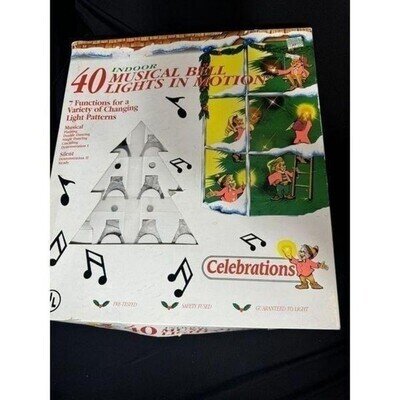 Indoor Christmas musical bell lights in motion Vintage