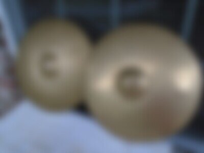 VINTAGE 1950's AVEDIS ZILDJIAN 15" SMALL STAMP THIN HI HAT CYMBALS-VG!