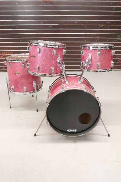 Trixon 4pc Drum Kit Set 20/16/14/13" Pink Sparkle Vintage 1960's