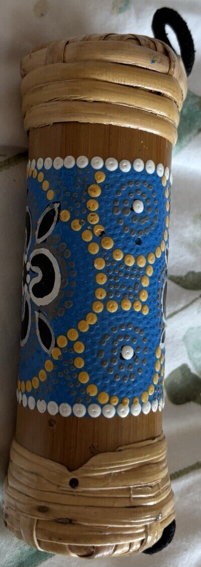 Hand painted Bamboo Rain stick