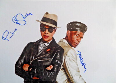 PAULINE BLACK AND ARTHUR 'GAPS' HENDRICKSON SELECTOR, AUTOGRAPHED A4 PHOTOGRAPH.