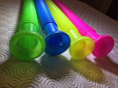 3 COLOURS (Pink Yellow Blue) Whirly Tube Sound Hose Instrument Science Toys