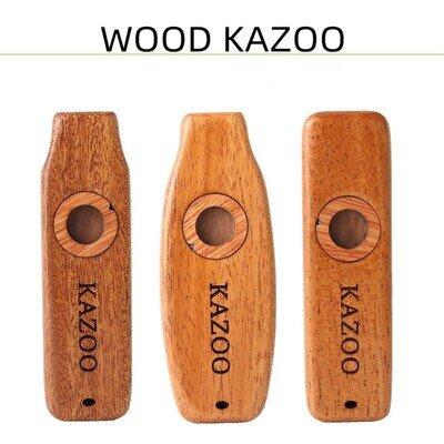 Wooden Kazoo With Lanyards Professional Lightweight Kazoo Flute Diaphragms