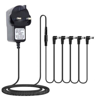 Guitar Effect Pedal Power Supply Adapter 5 Way Cable Daisy Chain Cord