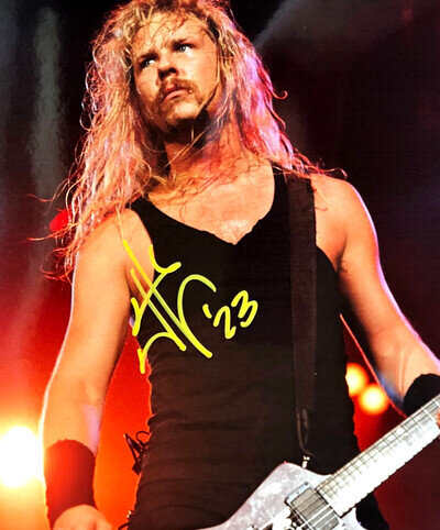 METALLICA Signed (JAMES HETFIELD) 8x10" Authentic Autograph with COA