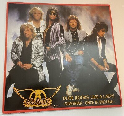 Aerosmith Dude Looks Like A Lady 1987 12 Inch Vinyl 45 RPM Geffen Rock