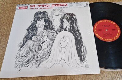 Aerosmith Draw The Line Vinyl Lp Japanese Import Obi Insert Japan