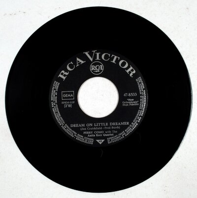 Perry Como With The Anita Kerr Quartet Dream On Little Dreamer 7" Vinyl VG AN392