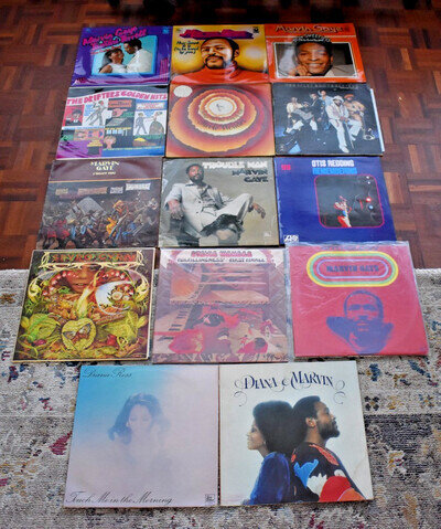 Collection of 11 1960's-70's R&B Soul vinyl LPs Marvin Gaye Stevie Wonder ECT