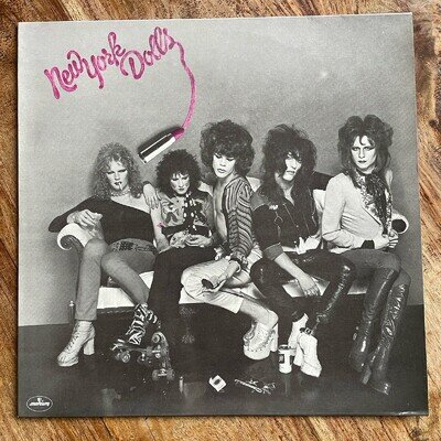 NEW YORK DOLLS - DEBUT EX-/EX+ VINYL LP / INNER / FIRST PRESSING UK 1973