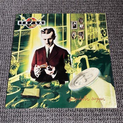 Tesla – Psychotic Supper Vinyl Record FIRST EUROPEAN Pressing 1991 GEF-24424