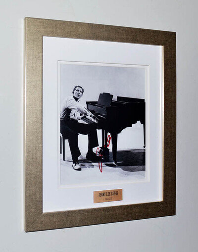 Signed JERRY LEE LEWIS Autograph, SUN Record, Frame, COA, UACC #228, FREE SHIP!