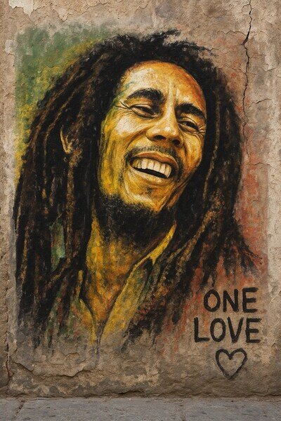 Bob Marley A3 print urban Art