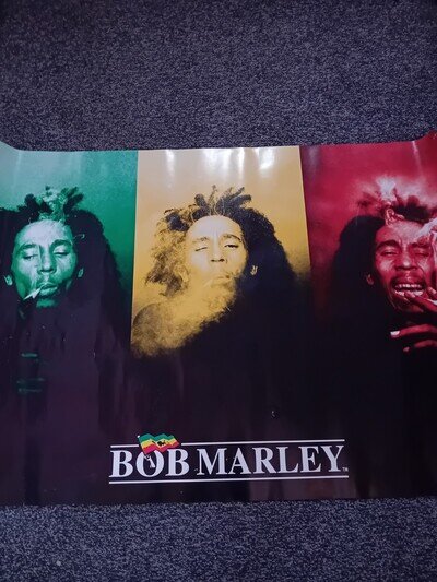 3 X 2 Bob Marley Poster - Rare - Good Condition