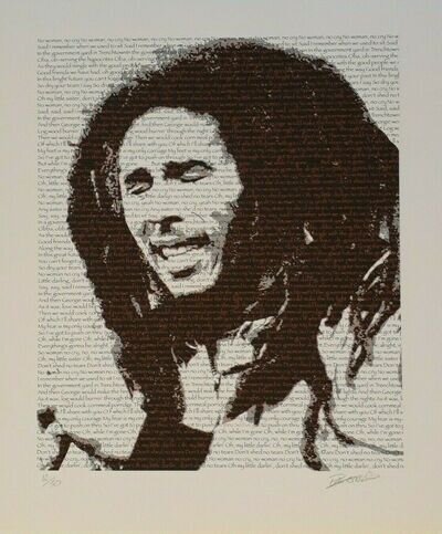 BOB MARLEY POSTER - FINE ART LIMITED EDITION SIGNED AND NUMBERED BY DESIGNER