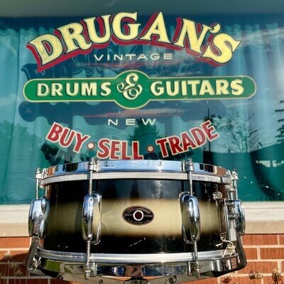 1960s Slingerland 5.5x14 Student Model No. 151 Snare Drum Black/Silver Duco
