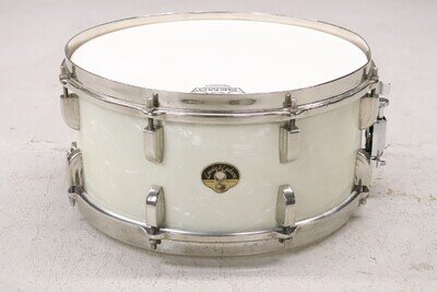 Leedy & Ludwig Broadway 6.5x14" Snare Drum White Marine Pearl Vintage 1954