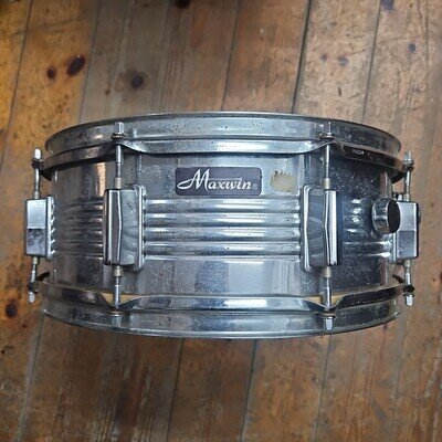 Maxwin Vintage Chrome Steel 14x5" Snare Drum w/ Premier Head
