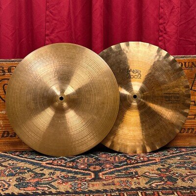 15" Paiste 2002 Black Label 1978 Sound Edge Hi-Hat Cymbal Pair 1168g/1272g