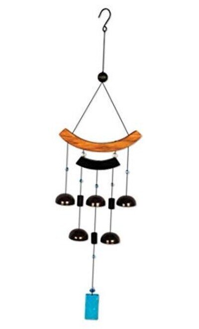 91953 Asian Bell Chimes Wood and Metal Wind-Bells Wind Chime for Patios