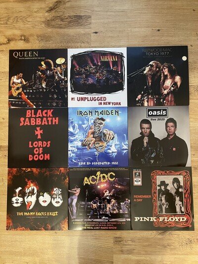 Joblot 180g New Rock Albums x 9 Oasis, Iron Maiden, Sabbath, AC/DC, Nirvana, M/M