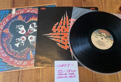 KISS ROCK & ROLL OVER OG USA VINYL LP IN SHRINK INNER GENE PAUL ACE PETER CORKY