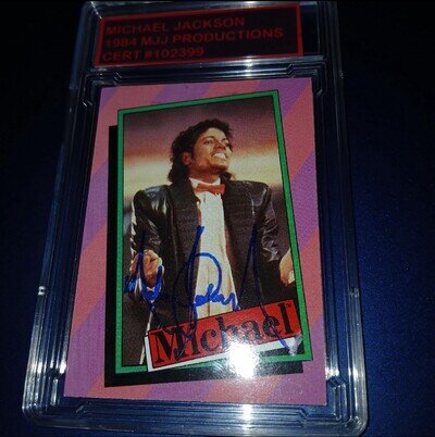 Michael Jackson autographed card+ COA