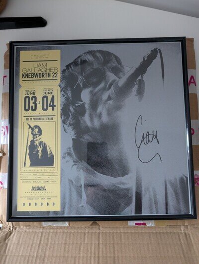 Signed Liam Gallagher Print Knebworth 2022 - Oasis Autograph Official