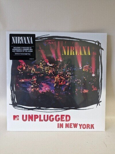 BRAND NEW & SEALED NIRVANA UNPLUGGED IN NEW YORK 1994 VINYL ALBUM GEFFEN- CG B12