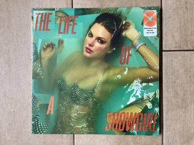 Taylor Swift The Life of a Showgirl Portofino Orange Glitter Vinyl LP New