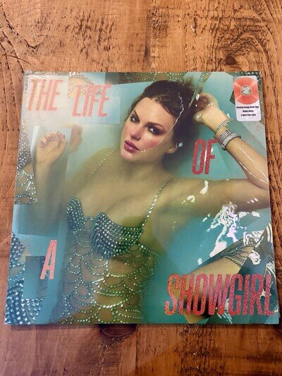 TAYLOR SWIFT THE LIFE OF A SHOWGIRL ORANGE GLITTER VINYL LP NEW & SEALED