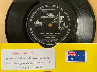 MARVIN GAYE - THAT’S THE WAY LOVE IS - AUSTRALIA 7” on TAMLA MOTOWN TMO-8875
