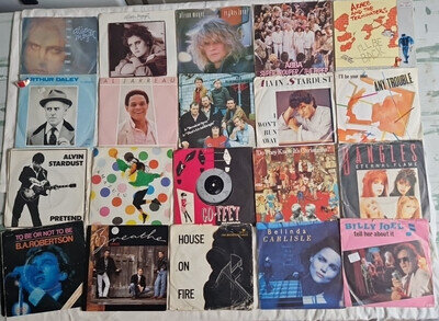 JOB LOT X 270+ - 1980's - 7" VINYL SINGLES MIX GENRES. (A2) Artists Listed