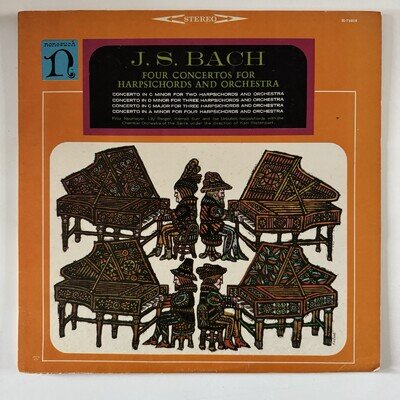 Johann Sebastian Bach - Four Concertos For Harpsichords And Orchestra LP